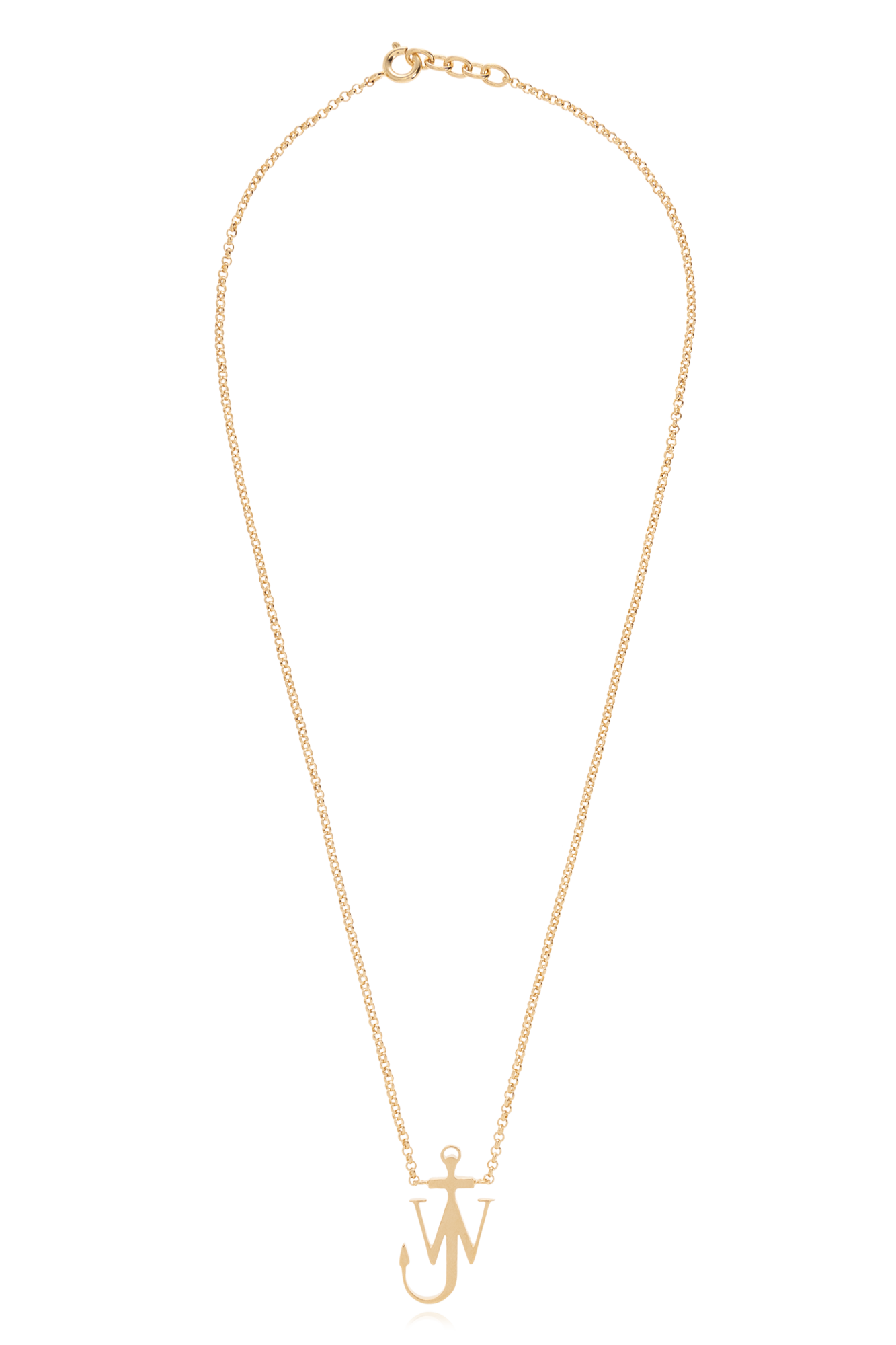 Gold Necklace with logo JW Anderson - SchaferandweinerShops